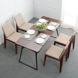 简约现代小户型桌子时尚 铁艺餐台家具北欧宜家  实木餐桌椅组合