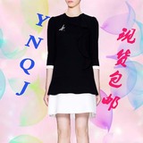 2016正品代购SongofSong歌中歌黑白中袖连衣裙春装54105370有配饰