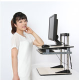 简约办公站立式升降移动台式站立电脑桌 笔记本电脑站立办公桌