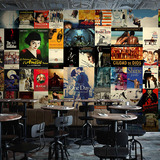 欧美式明星电影海报背景墙大型壁画休闲酒吧壁纸咖啡厅墙纸服装店