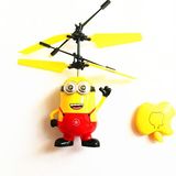 升级版耐摔感应悬浮飞机小黄人飞行器USB充电遥控直升机儿童玩具