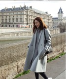 毛呢外套女2016秋冬新款韩版大码女装修身显瘦加厚中长款呢子大衣