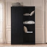 美式高端实木衣柜 简约移门大衣柜 地中海推拉门衣柜卧室家具定制