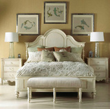 直销精品美式现代家具实木双人床主卧皇帝床欧式卧室仿古白色大床