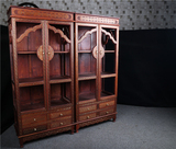 进口红木家具100%小叶黄檀书柜一对办公室仿古实木书橱中式储物柜