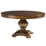 美式新古典实木圆餐桌 欧式原木高端实木可拉伸椭圆餐桌 伸缩饭桌
