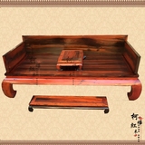 明清古典红木家具 老挝大红酸枝罗汉床 正品交趾黄檀沙发床素面