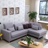 现代北欧沙发宜家三人组合小户型客厅布艺沙发实木转角可拆洗家具