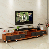 电视柜带钢化玻璃茶几组合伸缩电视机柜简约现代欧式可伸缩电视柜