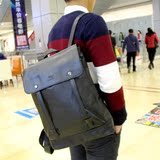 双肩包男时尚潮流皮背包学生书包复古男士旅行包真皮休闲电脑背包