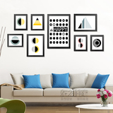 北欧抽象几何图形装饰画 现代客厅简约沙发背景墙组合挂画楼梯画