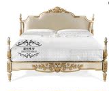 彩虹维星家具 欧美法式实木雕花双人床 现代布艺婚床 可定制