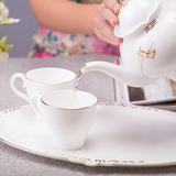 欧式陶瓷咖啡具整套 英式下午茶具整套 骨瓷创意红茶具套装带托盘