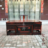 正品 老挝大红酸枝雕花办公桌写字台老板桌交趾黄檀红木实木书桌