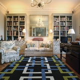 时尚简约欧式格子宜家地毯客厅茶几沙发地毯卧室手工腈纶地毯定制