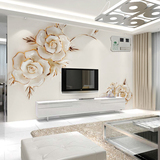 3d欧式墙纸大型壁画客厅电视花朵花卉背景影视墙壁纸墙纸卧室无缝