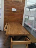 北欧铁木loft铁艺工业风餐桌 复古工作台办公桌 做旧实木餐厅桌椅