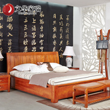 全实木床 北美进口白蜡木1.5 1.8米双人床 高箱床定制家具