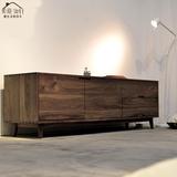 北欧宜家 纯实木电视柜橡木胡桃木储物柜全实木现代日式卧室家具