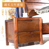中式床头柜实木简约现代迷你方形角柜边柜抽屉收纳储物柜卧室整装