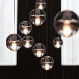 后现代创意个性吊灯北欧简约服装店酒吧台咖啡餐厅玻璃水晶球吊灯