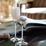 水晶红酒杯香槟杯套装定制带钻大号刻字高脚杯创意结婚生日礼物