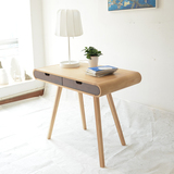 随园 北欧实木书桌 现代简约卧室电脑桌办公桌 创意小书桌写字桌