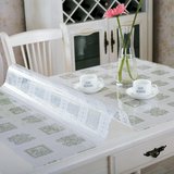 热卖PVC防水软材质玻璃彩色塑料餐桌布 磨砂桌垫免洗茶几垫台布水