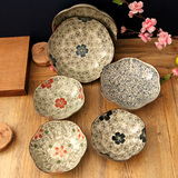 特价 原创意日式韩式梅花碗碟米饭碗陶瓷碗盘 景德镇日本和风餐具