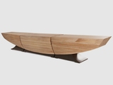 北欧创意个性家具 原木雕刻时尚长凳设计师实木凳子换鞋凳椅子