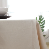 艾沫_米白色_欧式简约纯色桌布布艺台布 棉长方形茶几布餐桌布