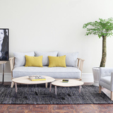 北欧风格实木沙发客厅三人布艺沙发日式现代小户型简约家具可拆洗