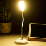 创意LED可调光触摸感应台灯 学生宿舍学习护眼灯 充电卧室床头灯