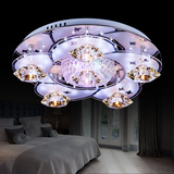 创意水晶现代圆形led浪漫婚房灯大气餐厅灯具温馨卧室 客厅吸顶灯