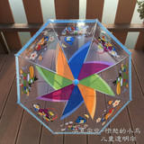 新品加厚透明伞雨伞创意儿童伞男女孩卡通赛车迪士尼小学生伞包邮