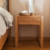 朗居清源特价单屉床头柜现代简约日式卧室家具橡木实木抽屉储物柜
