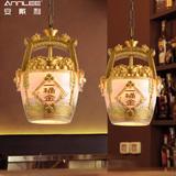 loft创意吊灯复古餐厅网咖酒吧个性金桶树脂雕刻吧台艺术铁艺吊灯