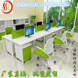 上海办公家具简约4人位职员办公桌椅现代电脑员工桌屏风卡座组合
