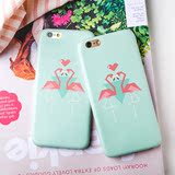 清新甜美粉色火烈鸟iPhone6s原创手机壳 苹果6plus保护套全包软壳