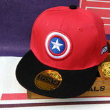 儿童春夏美国队长棒球帽 遮阳帽  男童女童韩版平沿太阳帽 鸭舌帽
