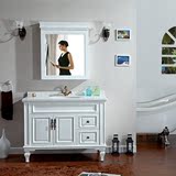 新款卫生间洗脸盆柜组合特价整体洗手台简欧式浴室柜pvc美式落地
