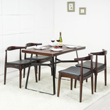北欧实木餐桌椅组合简约现代小户型铁艺餐桌咖啡桌餐台洽谈桌书桌