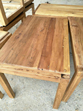 老榆木漫咖啡桌子4人桌咖啡厅复古做旧饭店餐馆实木餐桌椅长方形