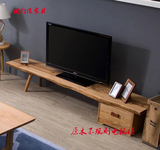 新款不规则边实木电视柜loft风格复古电视柜客厅落地矮柜电视机柜