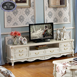 欧式大理石电视柜简约客厅茶几组合实木小户型方形白色卧室地柜