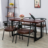 GF 餐桌复古简易饭桌子小户型餐桌咖啡厅餐厅实木仿古餐桌椅组合