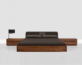 橡木纯全实木床 现代简约家具原木1.5米单人1.8m日式双人