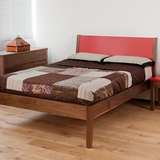 定制现代风纯实木2米2.2米双人大床日式1.8m水曲柳北欧宜家简约床