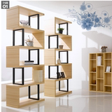 创意宜家书架隔断现代简约落地书柜自由组合置物架格子柜简易柜子