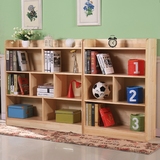 儿童实木书柜简约现代松木书柜学生经济型书橱书架置物架陈列柜子